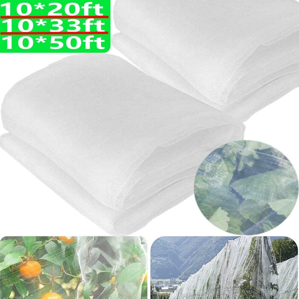 20~50ft Mosquito Garden Bug Insect Netting Barrier Bird Net Plant Protect Mesh