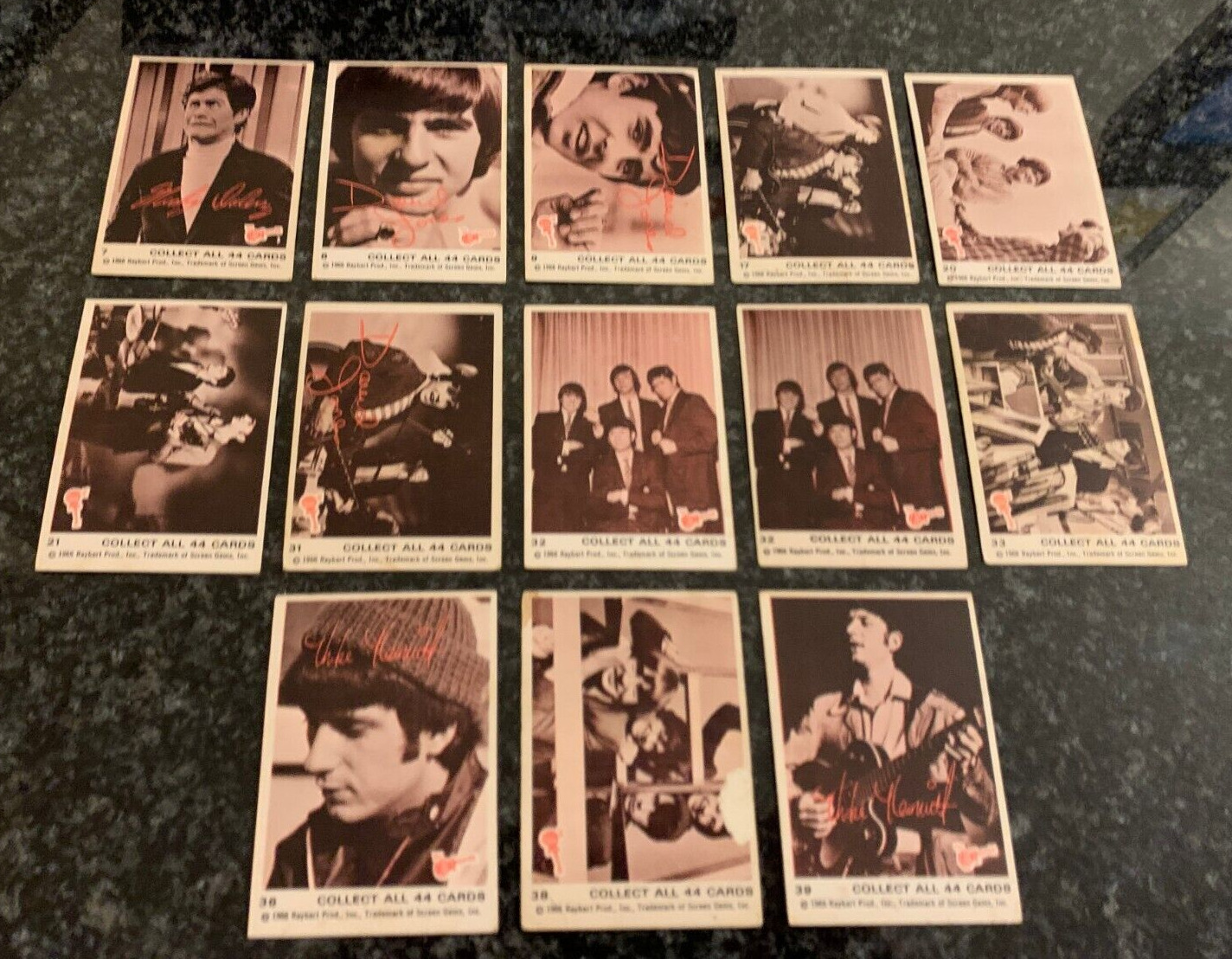 1966-67 Raybert MONKEES COLLECTION (B&W, SERIES A/B/C).......93 TOTAL