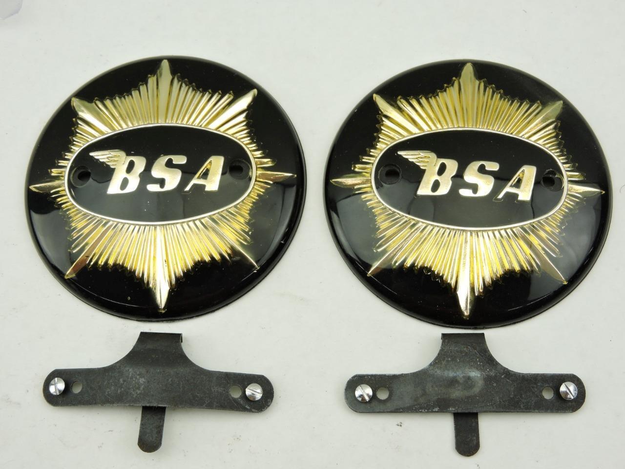 65-8228 Gas Tank 4” Badges Emblems Pre-Unit BSA 500 650 A7 A10 Gold Star 14607rs