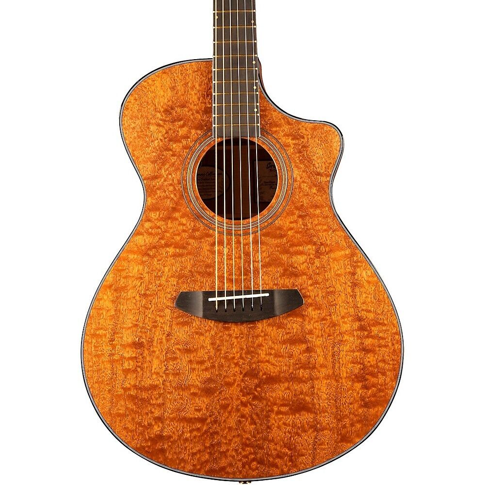 Breedlove Congo Figured Sapele Concert CE A/E Guitar Natural 194744857164 OB