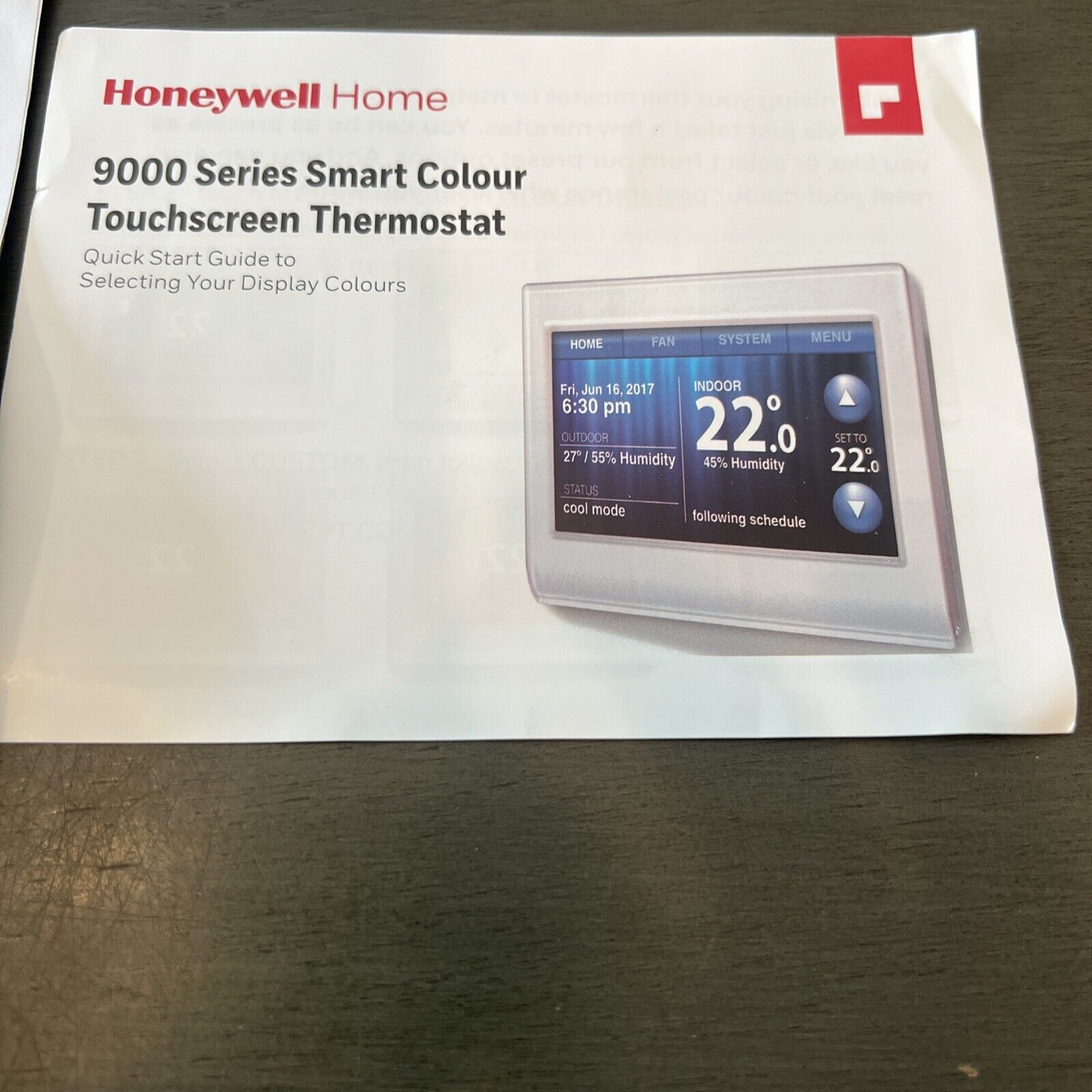Honeywell Wi-Fi 9000 7-Day Programmable Thermostat (TH9320WF5003) See Desc.