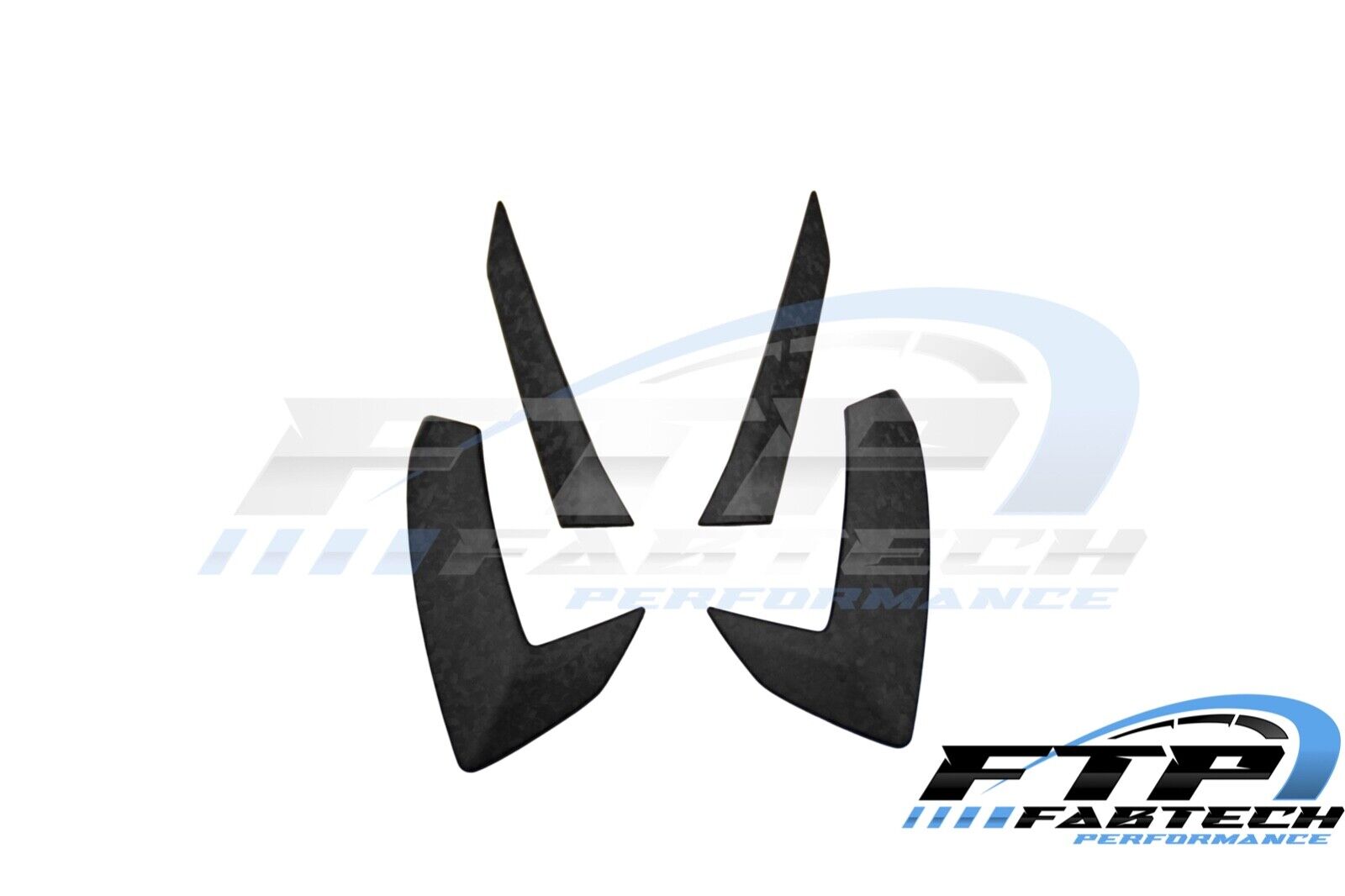 Fabtech Matte Forged Carbon Fiber 2020+ Corvette C8 Door Boomerangs Coupe & HTC