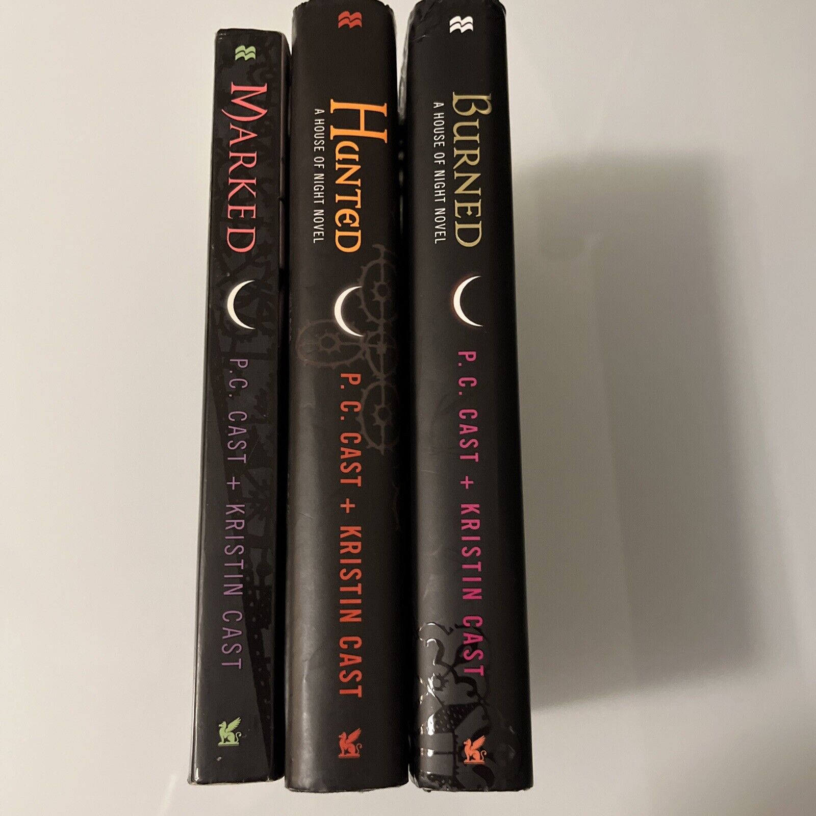 Lot: 3 HOUSE OF NIGHT novel by PC Cast Vampire Books BURNED, HUNTED, MARKED