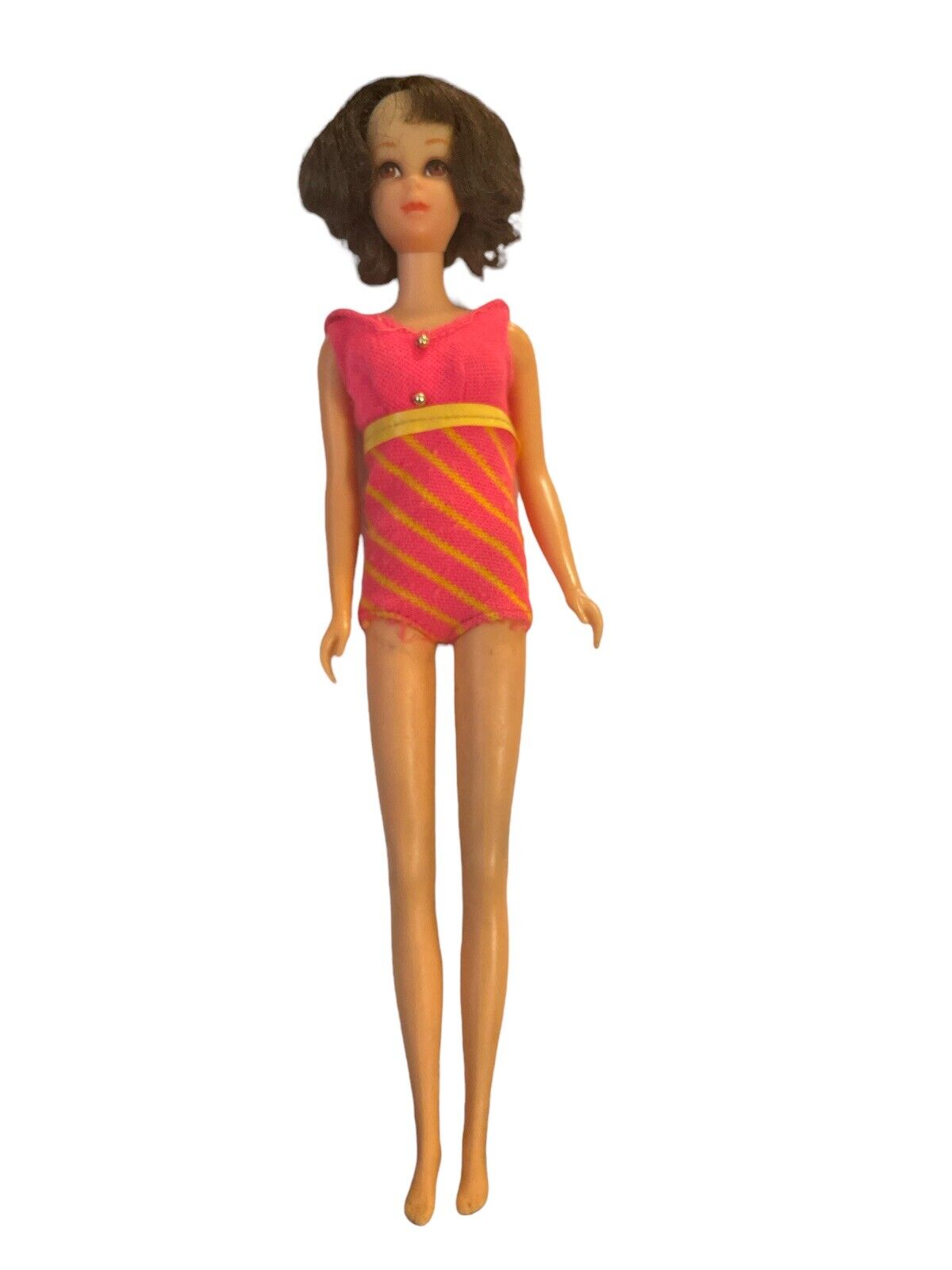 Vintage Mod Barbie 1970 #1170 Twist ‘N Turn Short Flip Brunette  Francie Ribbon 