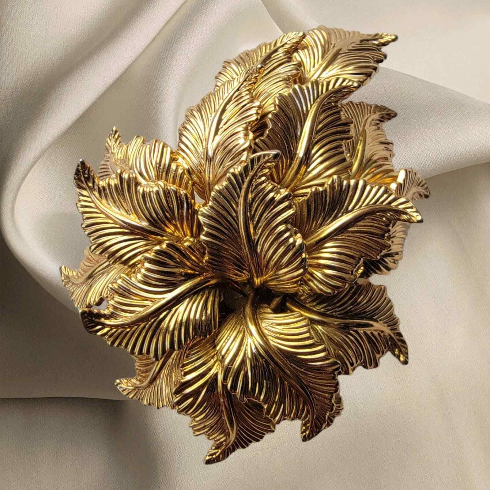 Christian Dior Gold Brooch, 1963 Rare Collectible in Pristine Condition