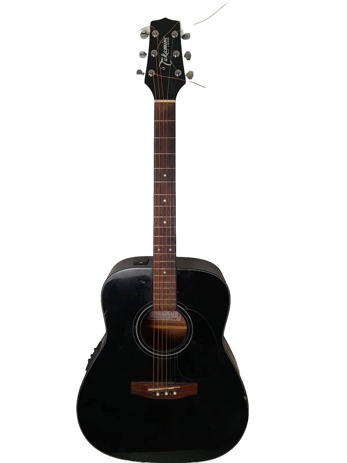 Takamine Acoustic Electric Guitar Used EG-214 Black Read Info