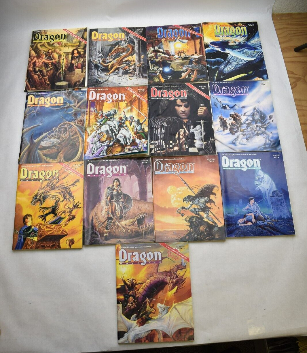 Dragon Magazine Lot of 13 Dungeons & Dragons #170-#183