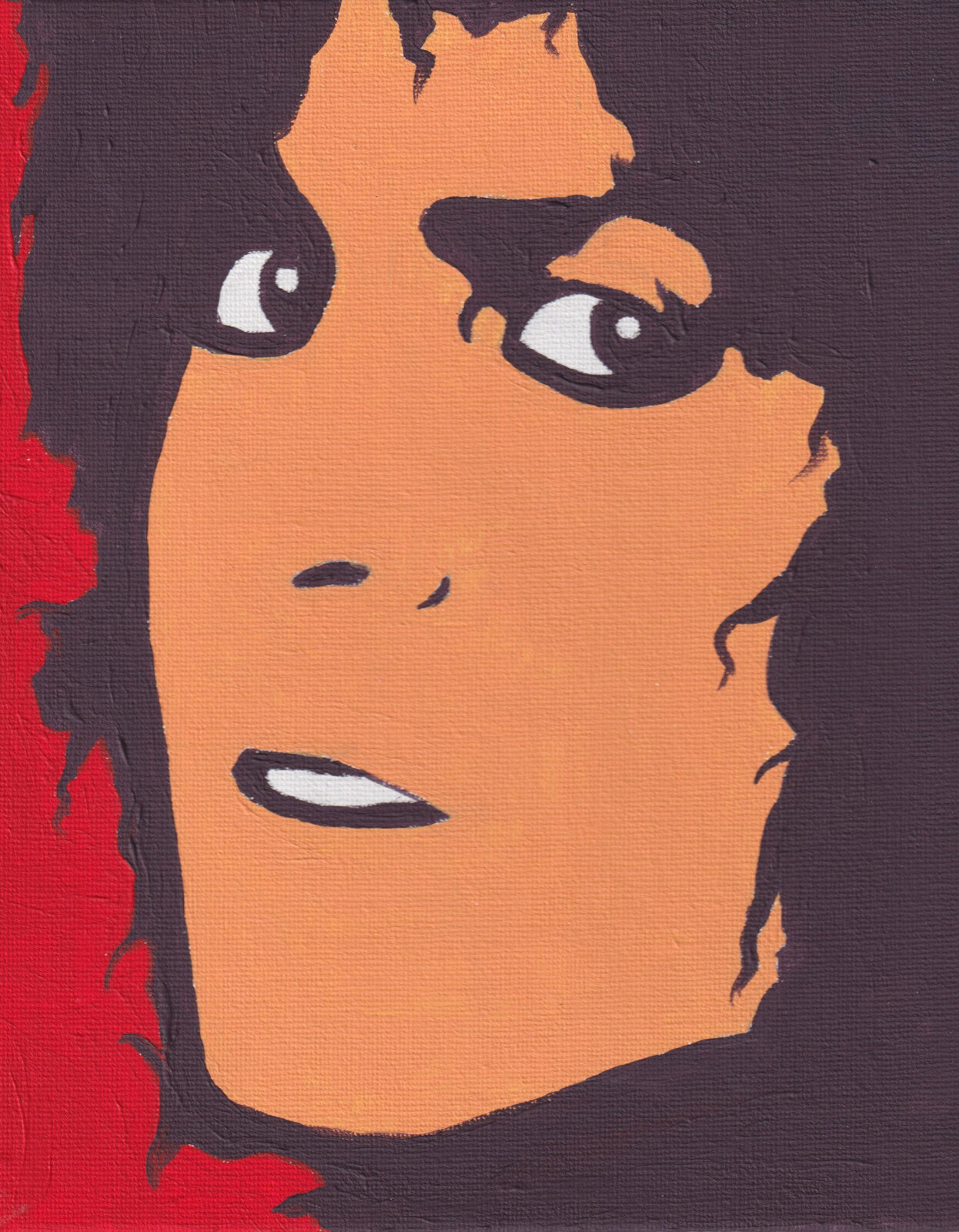 Original New Marc Bolan Pop Art Painting - Vintage Retro 1970s T.Rex