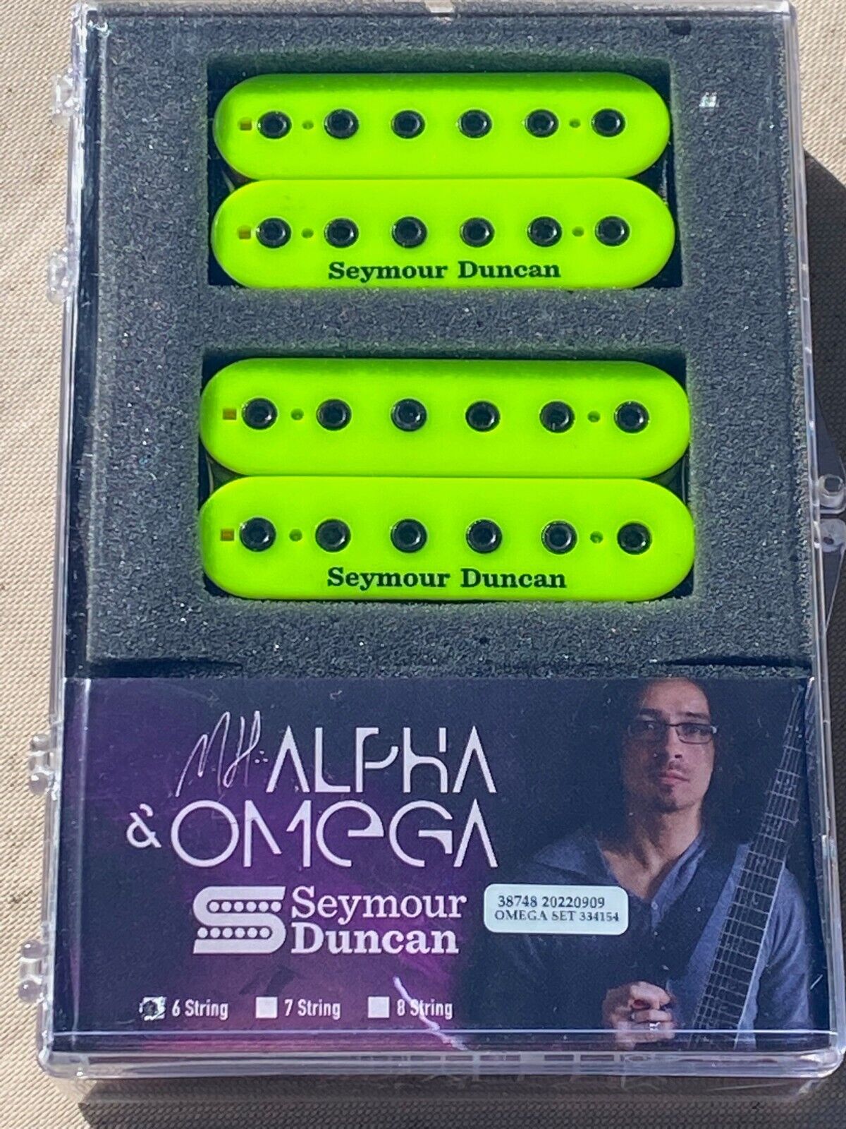 Seymour Duncan Mark Holcomb Alpha & Omega 6 String Trembucker Set - Neon Green