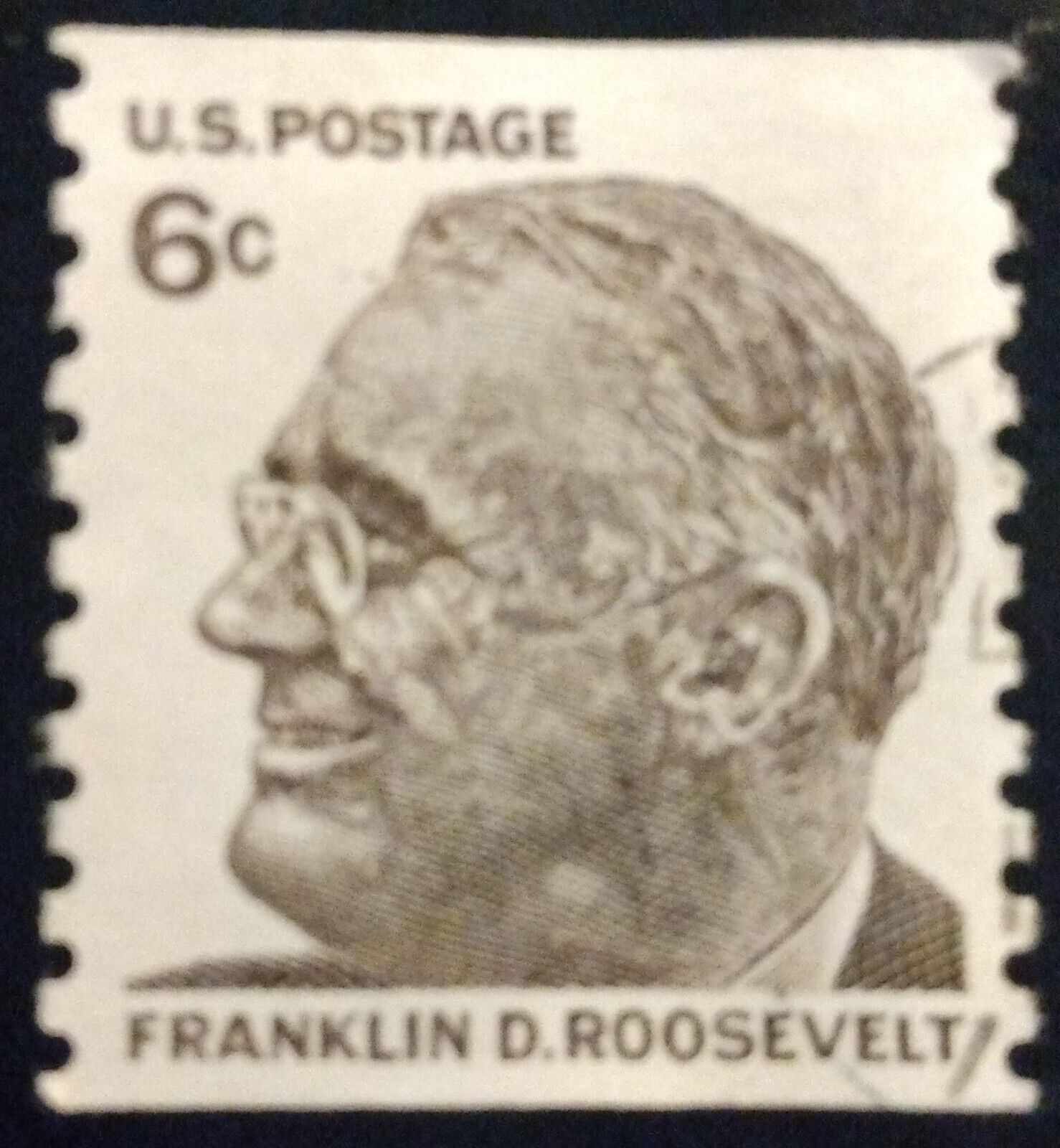 Vintage Rare Franklin D Roosevelt 6 cent used Stamp