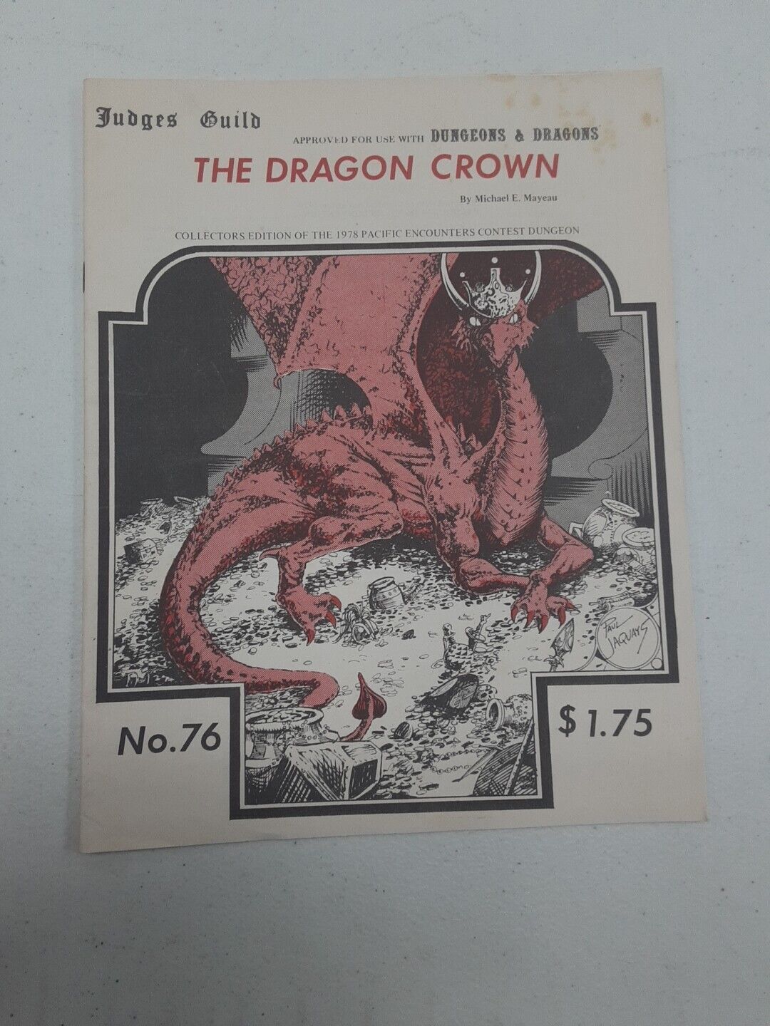 D&D no 76 JUDGES GUILD The Dragon Crown 1978 Michael E Mayeau 
