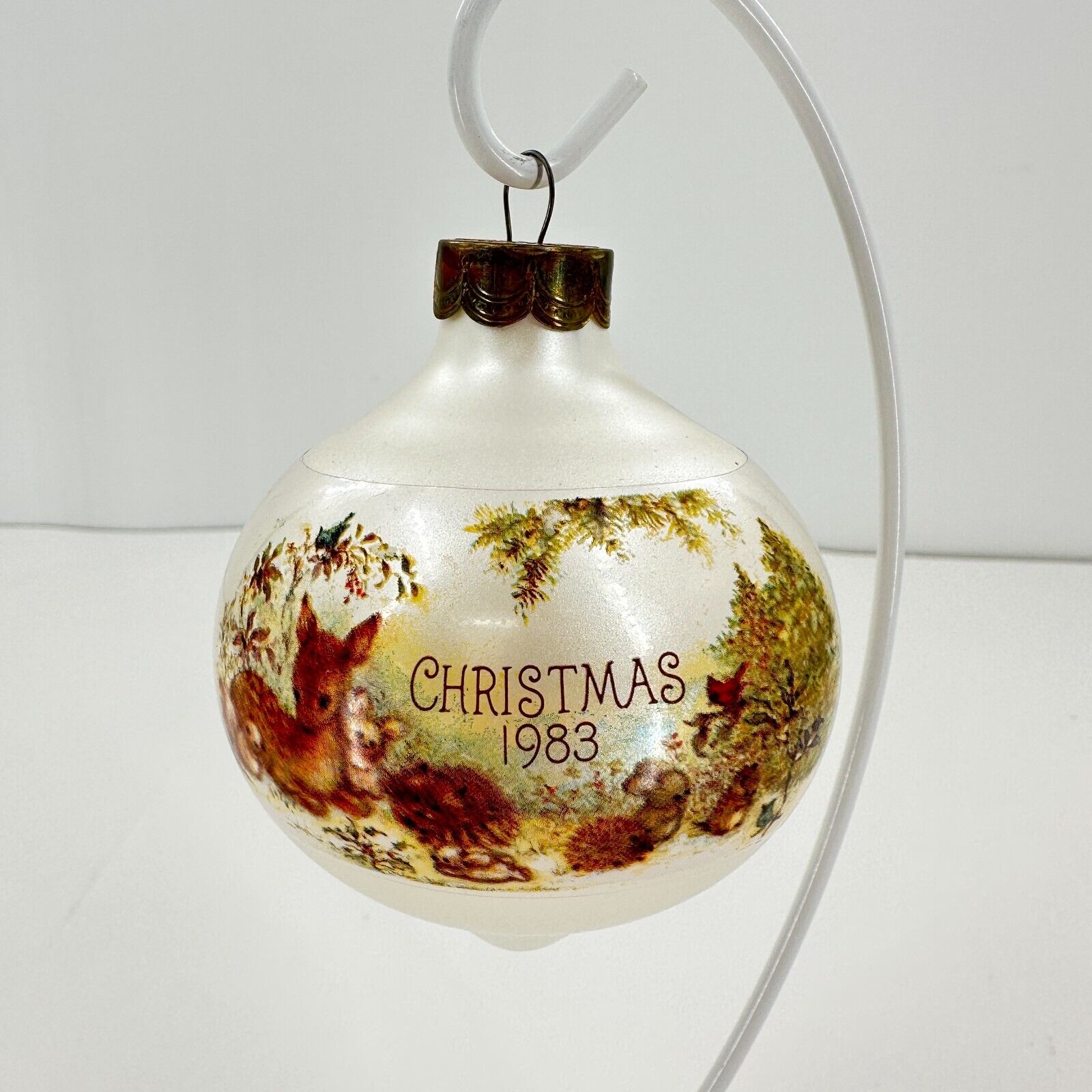 1983 Hallmark Mary Hamilton Glass Christmas Ornament