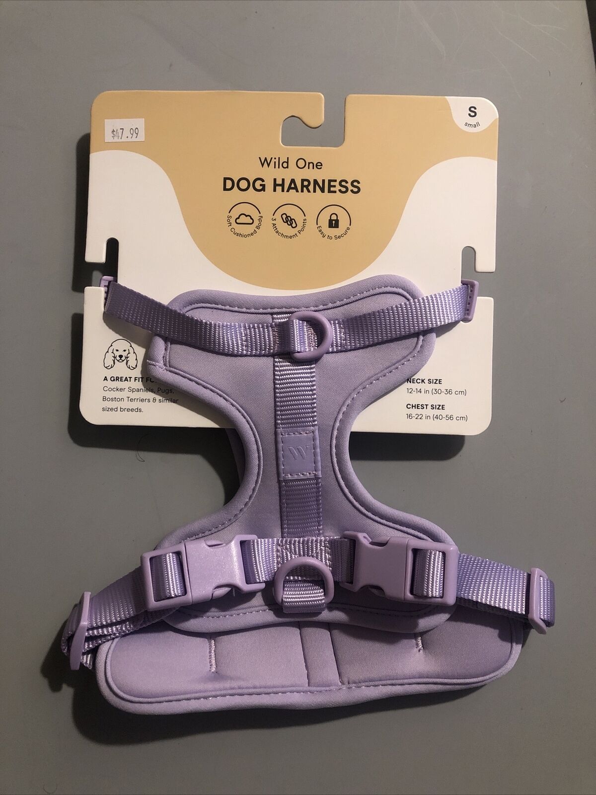 New Wild One Dog Harness Small dog Lilac Lavender Purple S