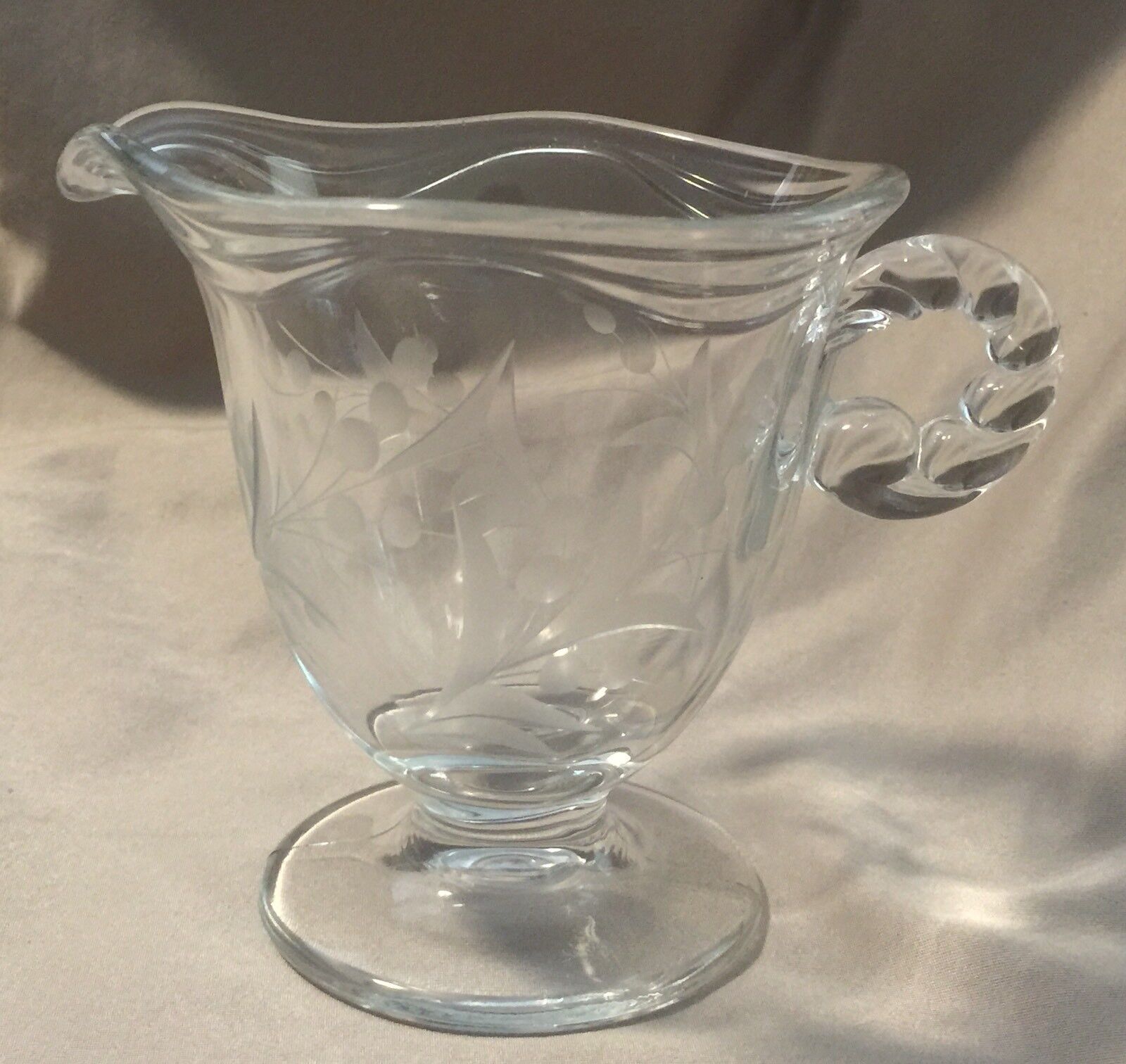 Vintage Fostoria ? Glass Etched Creamer Coffee Replacement