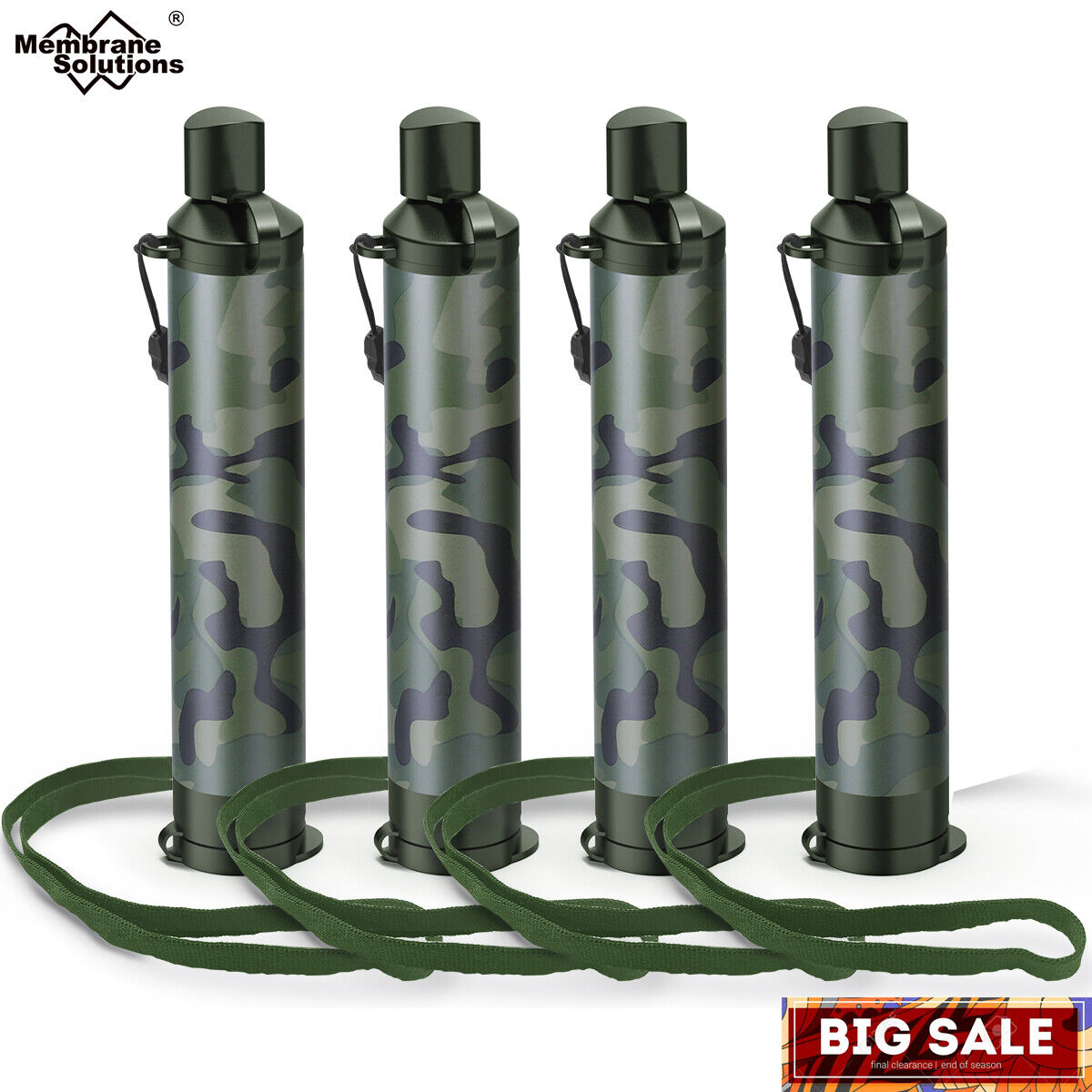 4Pcs Water Filter Straw Portable Water Filters F Camping,Hiking,Travel,Survival