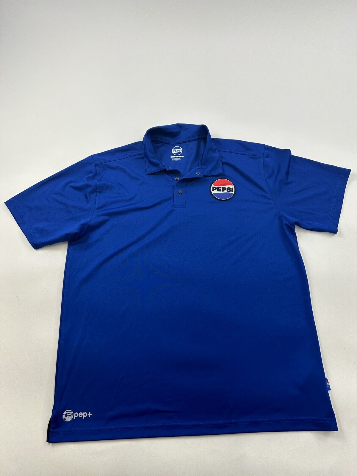 Pepsi Shirt Mens XL Blue Employee Work Polo Sort Sleeve Uniform Pep+