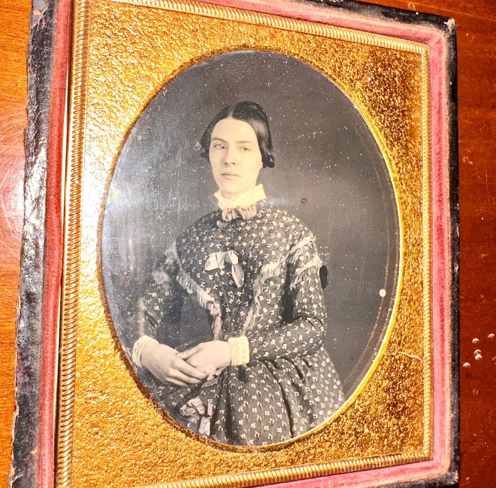 Daguerreotype Very Pretty Woman Strangely Off Centered Portrait 1850s