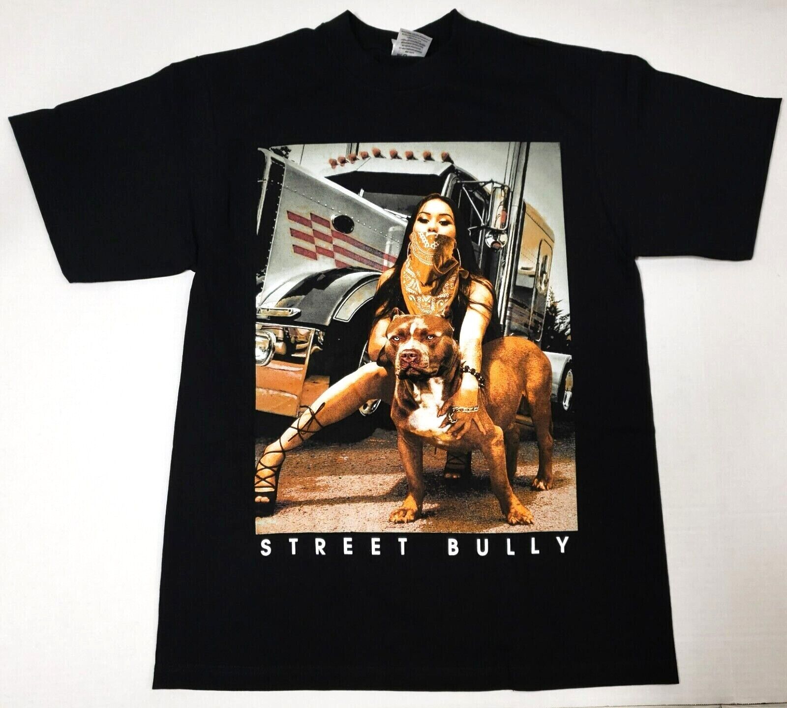 STREET BULLY T-shirt Pit Bull Urban Streetwear Men's Tee Black New