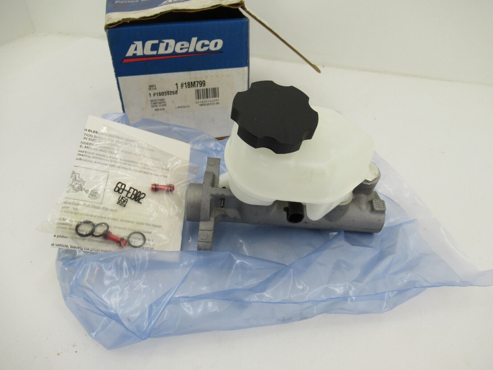 ACDELCO BRAKE MASTER CYLINDER COMPLETE NEW GENUINE GM PART MADE IN USA NOS OEM