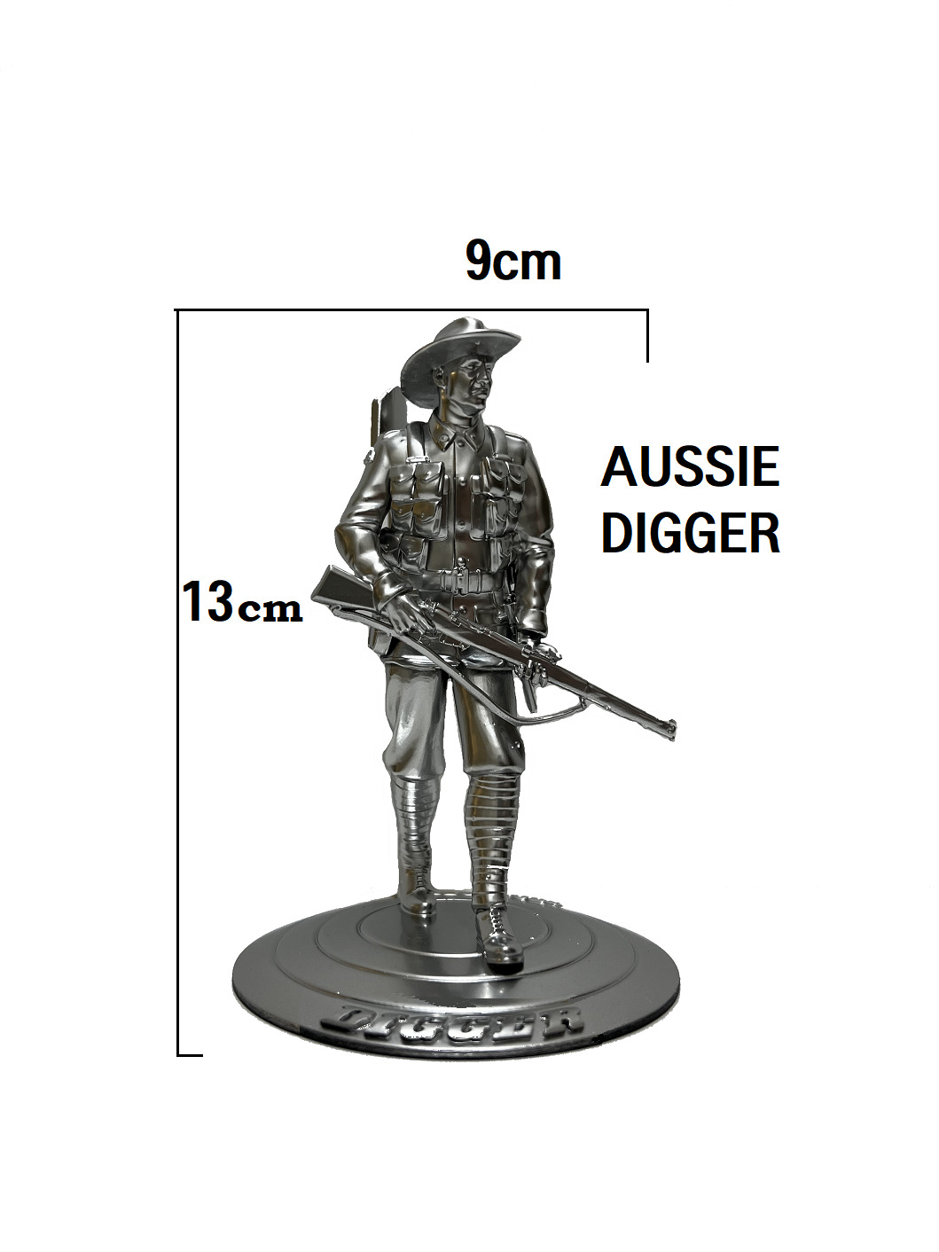 WW1  Australian Digger Aussie Statue Figurine 13cm High Anzac Ornament
