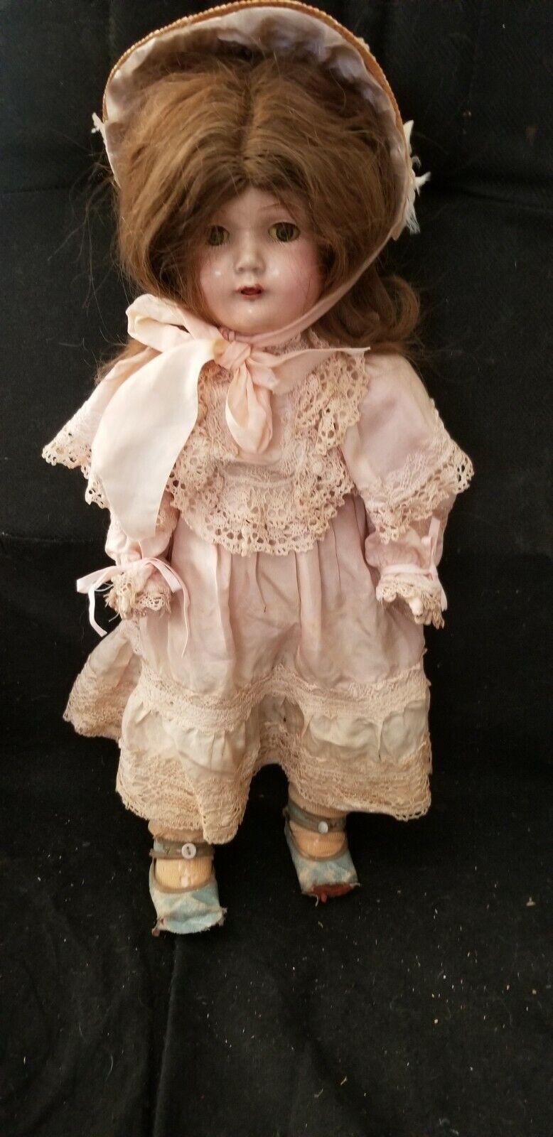 ANTIQUE CENTURY DOLL CO COMPOSITION MAMA GIRL DOLL 22” antique clothing 