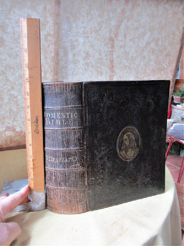 DOMESTIC BIBLE,1855, Illustrated by Rev.Ingram COBBIN,M.A,Family Register Unused