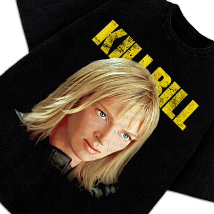 Kill Bill Movie T-Shirt Uma Thurman Vintage Movie Style Custom Graphic Tee