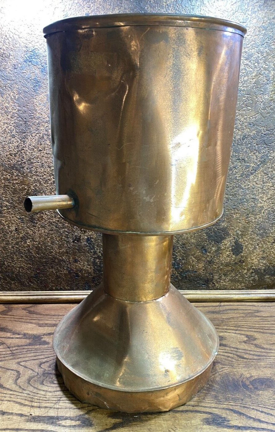 Antique Copper Moonshine Still Large Stillpot Cap  / Vintage Shine Pot Top