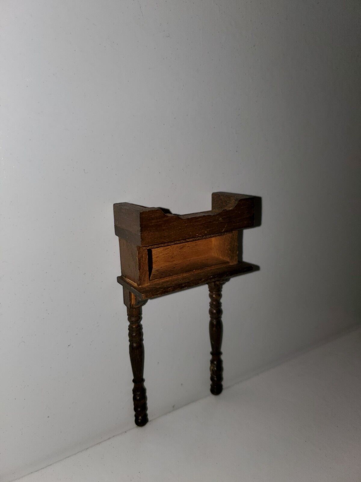Vintage Dollhouse Miniature Wooden Hall Table  