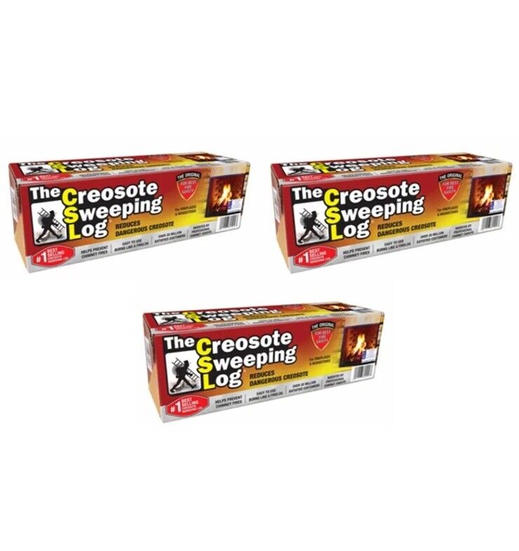 Creosote Sweeping Log SL 824-12 Chimney Cleaner -Pack of 3 Brand New Vol Pricing