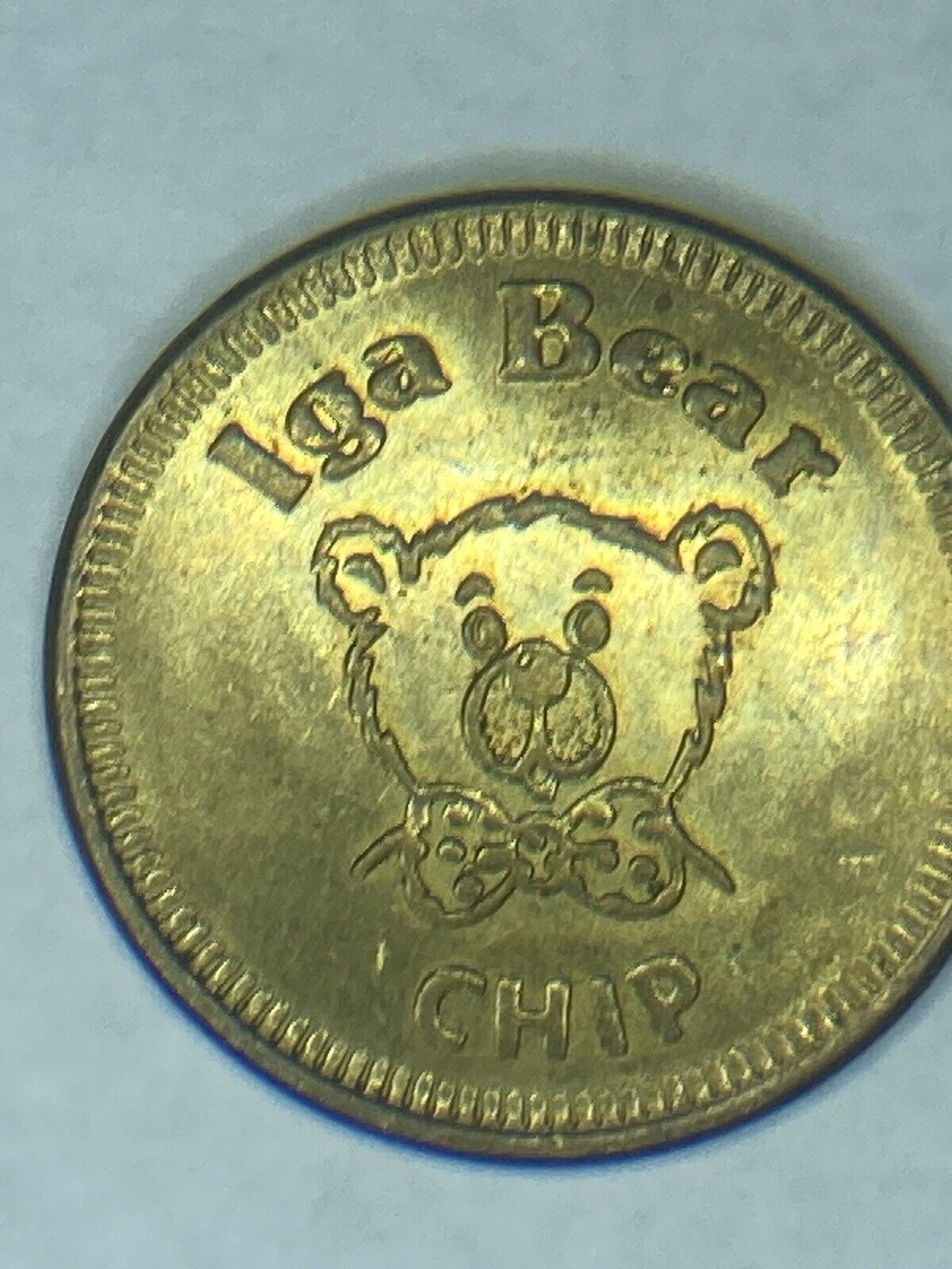 Vintage KENNY\'S IGA CASH Bear Chip Token/Coin Lincoln City OR - LOOK