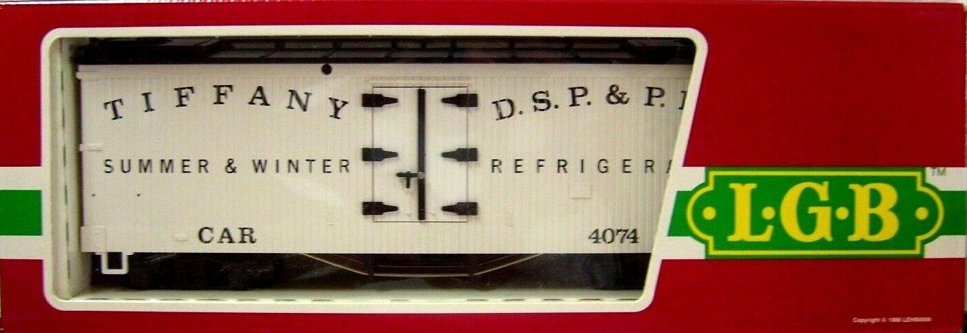 LGB 4074-B 02 G Scale DSP & PRR Refrigerator Car - Tiffany -- NEW