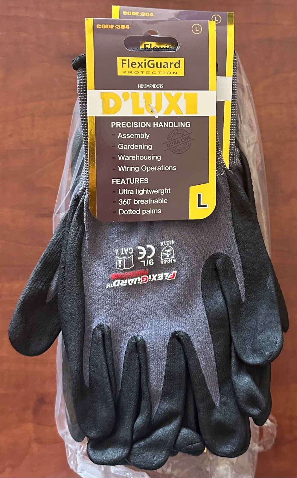 12-Pair  D LUXE Glove Ultra-Lightweight breathable Dotted palms