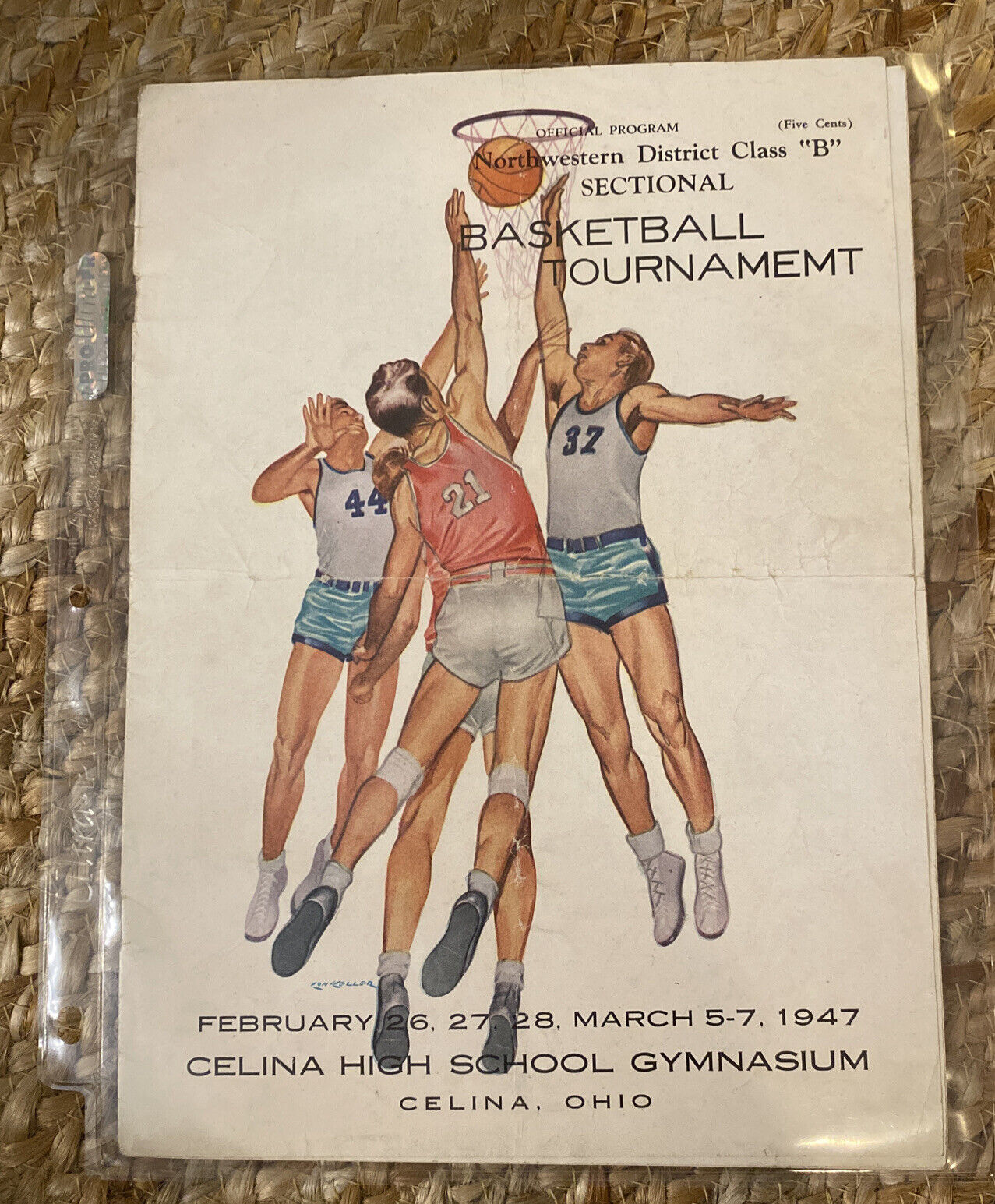 1947 Official Program Northwestern District B Basketball Tournament 