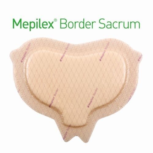 New Box of 10~Mepilex Border Sacrum Soft Silicone Foam Dressing~6.3 x 7.9 in