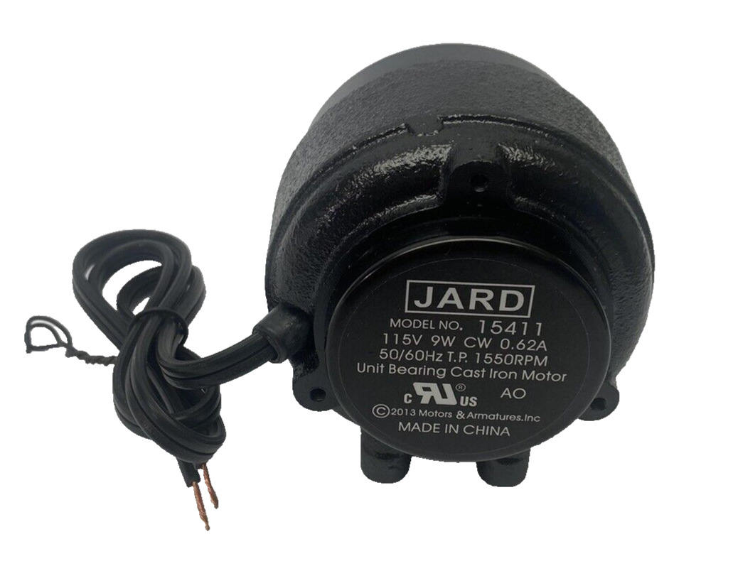 JARD 15411 - 115V - 9W CW 0.62A - 50/60 Hz T.P 1550RPM CAST IRON MOTOR