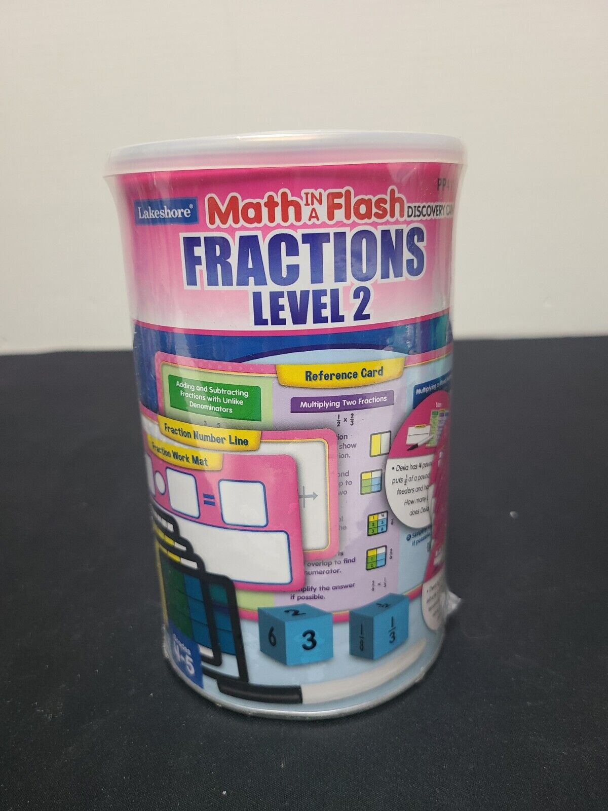 Lakeshore Math In A Flash Fractions Level 2 Discovery Can - Gr. 4-5 PP411 Sealed