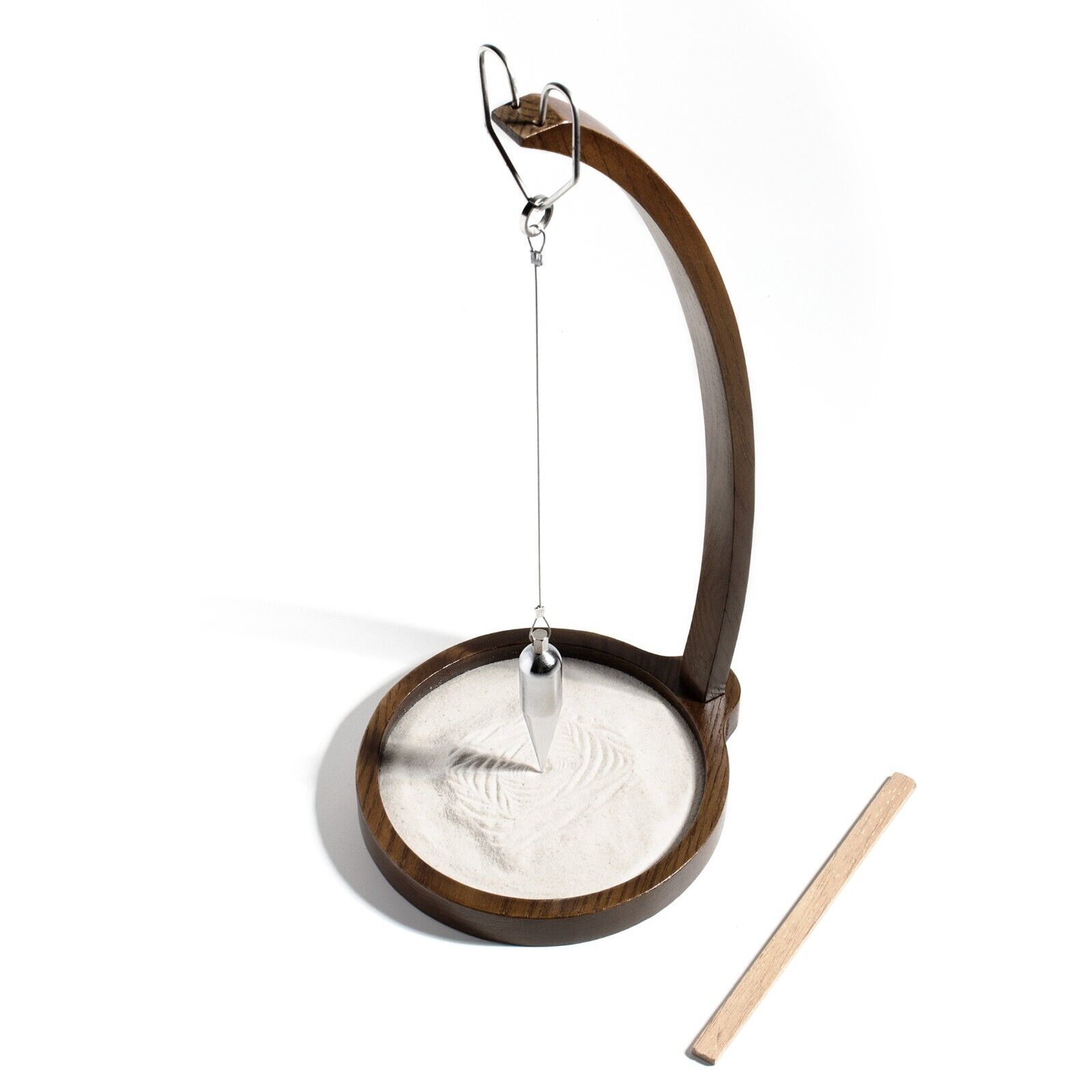Desktop Wooden Sand Pendulum with Wooden Level for Office and Home Decoration