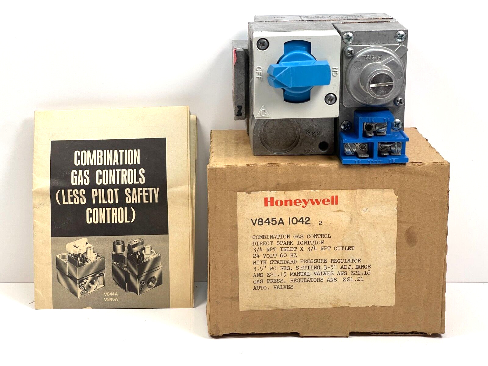 Honeywell Combination Gas Control Direct Spark Ingnition V845A 1042