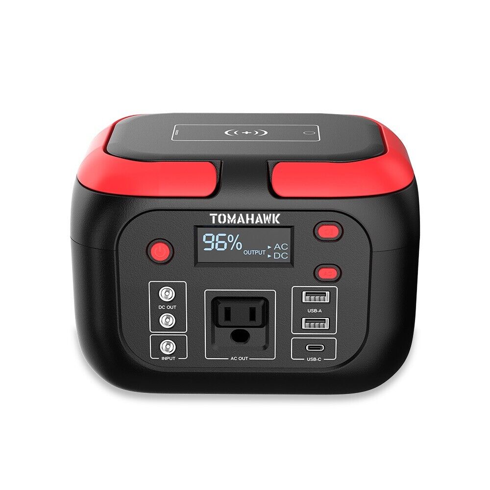 Tomahawk Portable Power Station, 155Wh 200W 4-Port Backup Lithium Battery