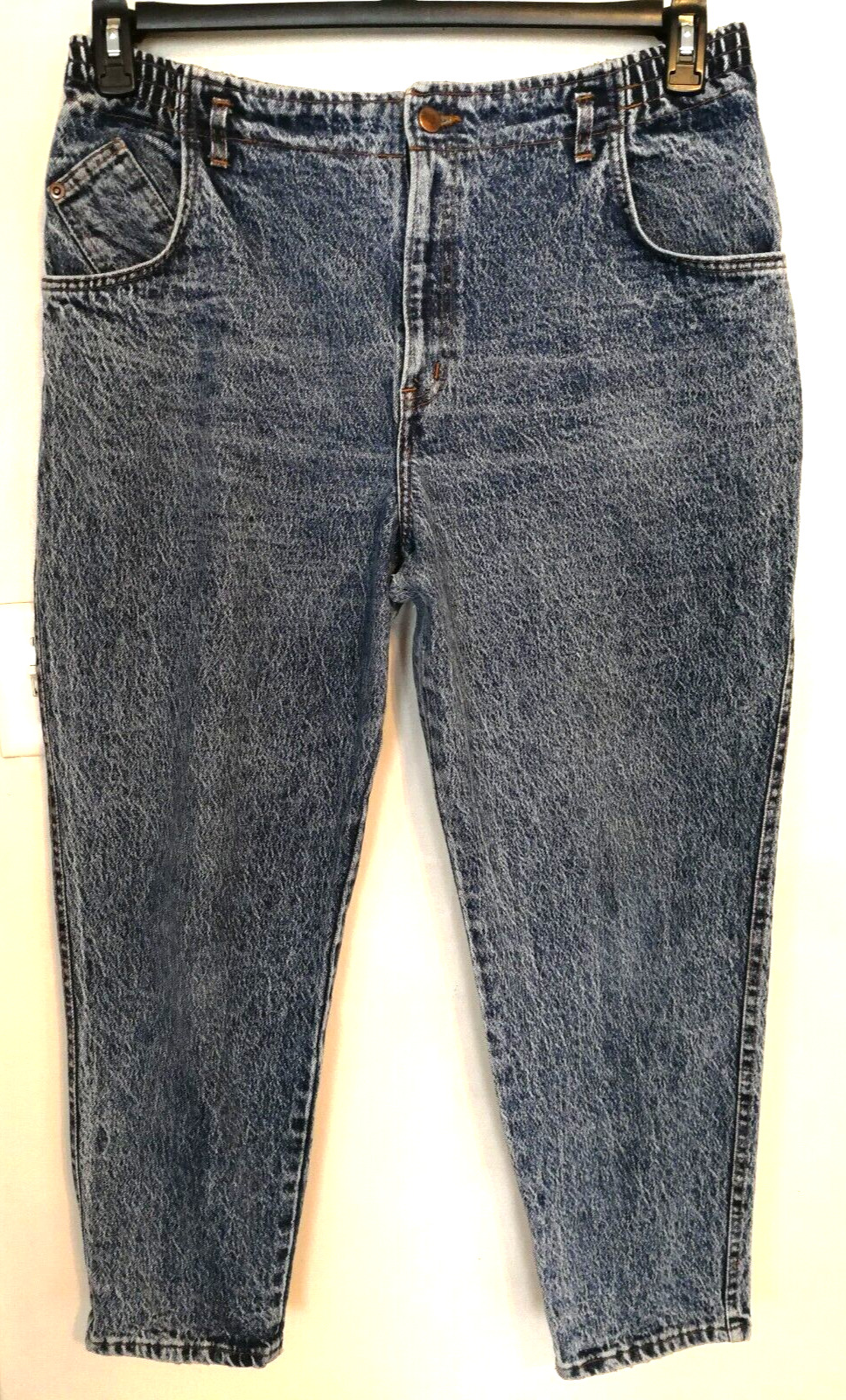 Vtg 80s Chic Womens Jeans 18P Petite Acid Wash Blue Mom Highrise Denim Pockets