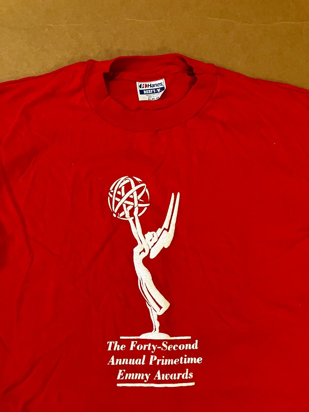 42nd Emmy Awards shirt vtg 1990 movie tv crew hollywood studio hanes beefy t