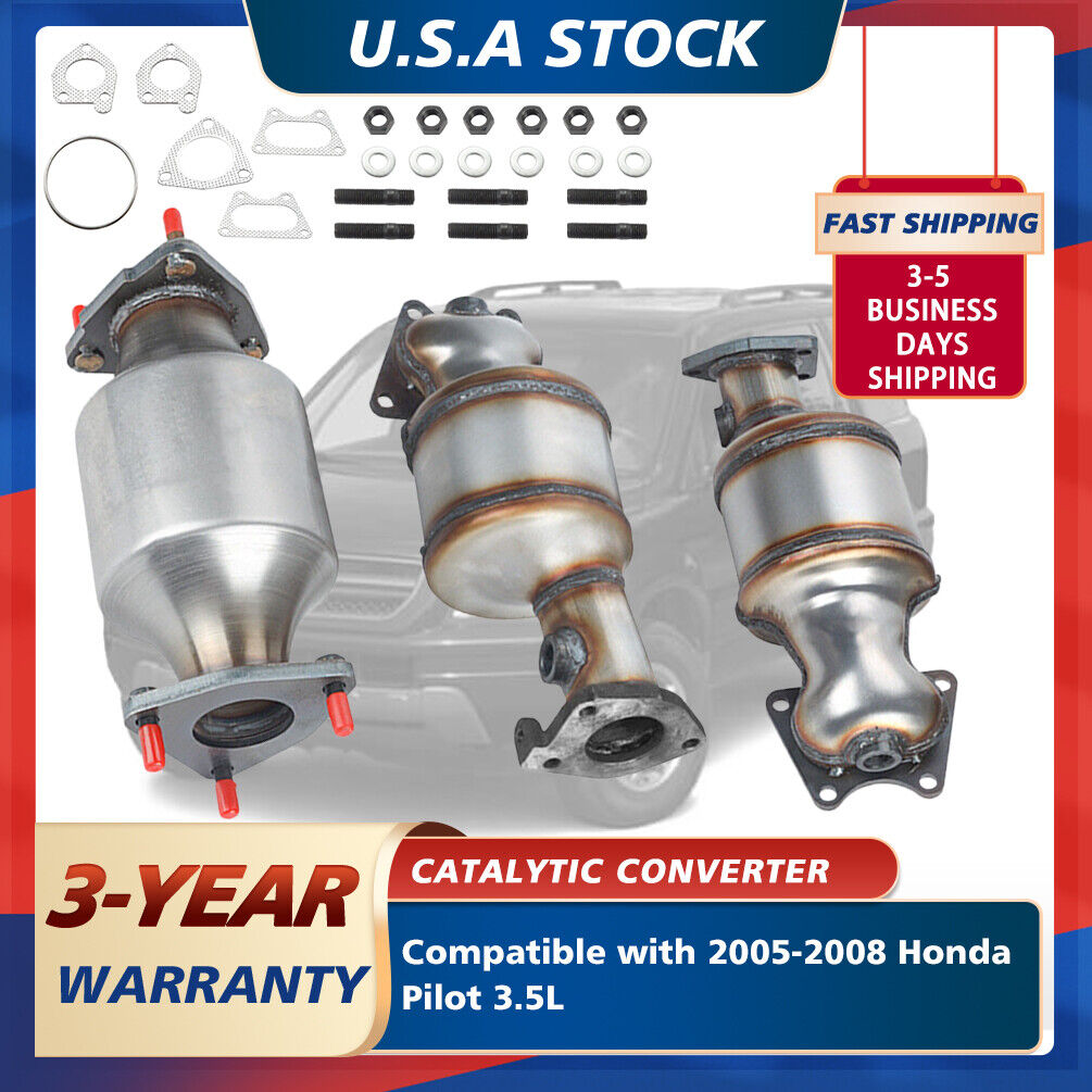 Catalytic Converters Set For Honda Pilot 3.5L 2005-2008 45106-45107-45108