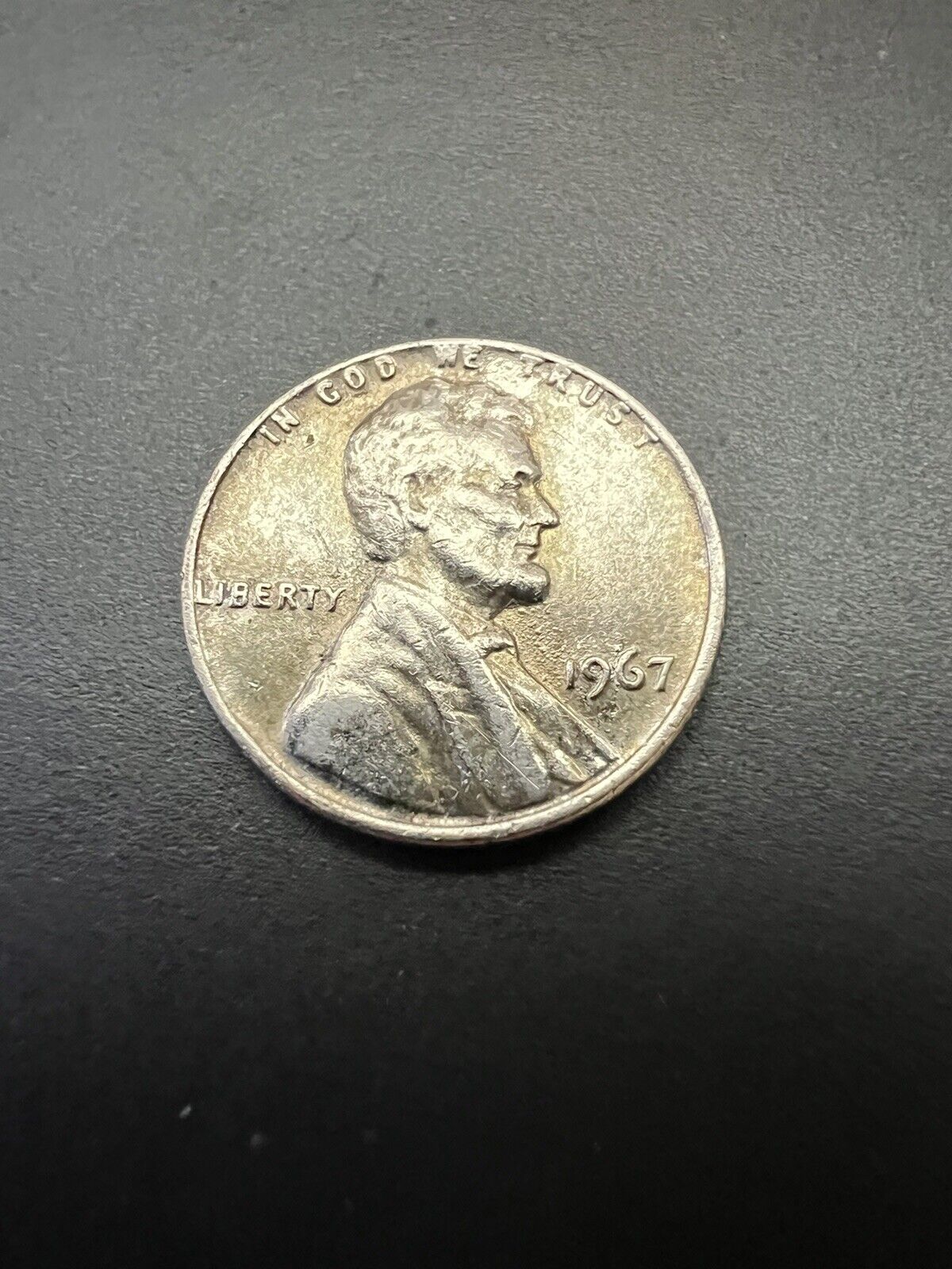 1967 Lincoln Penny No Mint Mark - RARE Error \