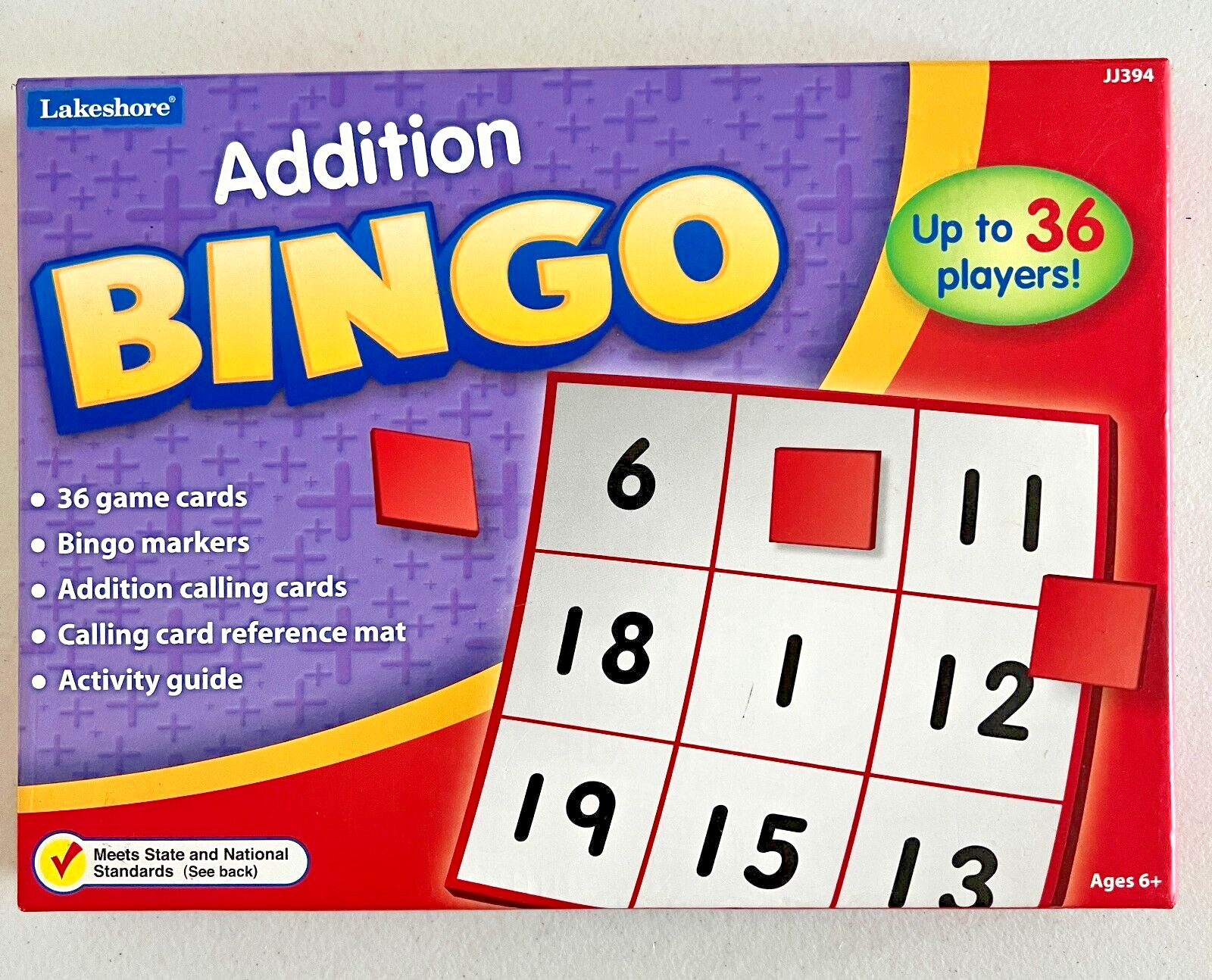 Lakeshore Addition Bingo Addition Math Facts 0 to 20