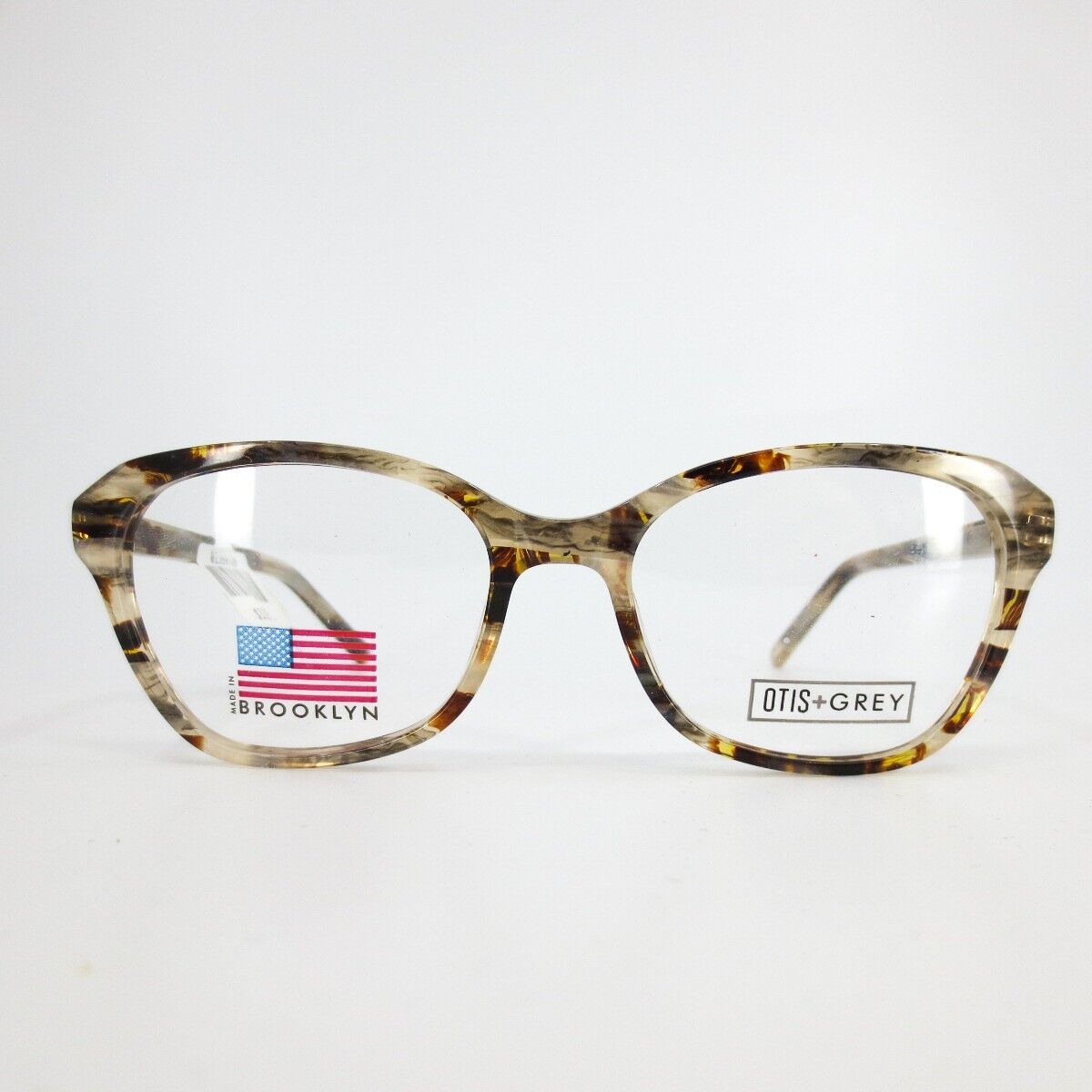 OTIS+GREY OG US 20208 357 Brown Amber Round Eyeglasses Frames 50-17-140