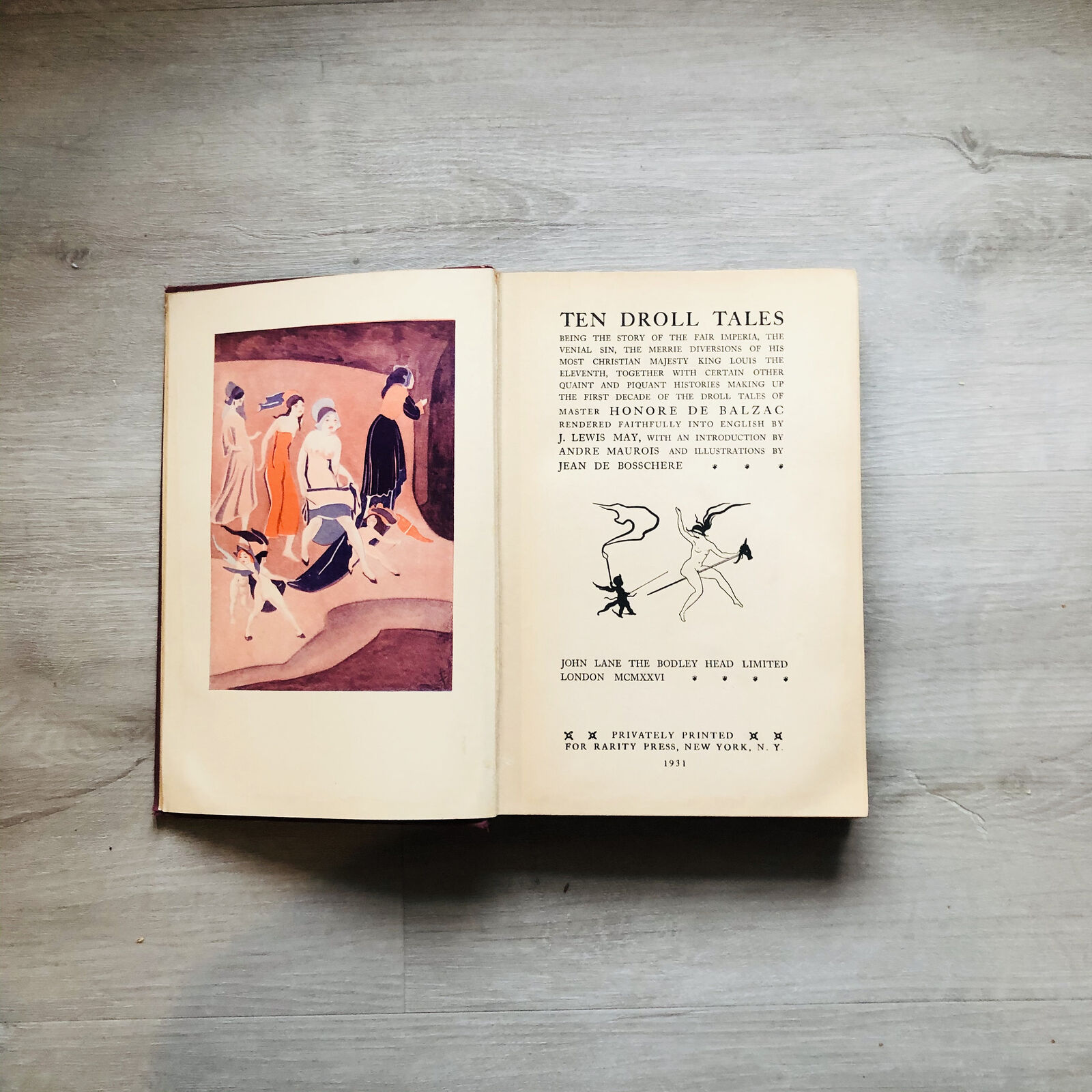 Ten Droll Tales by Honore de Balzac Rare 1931 Edition