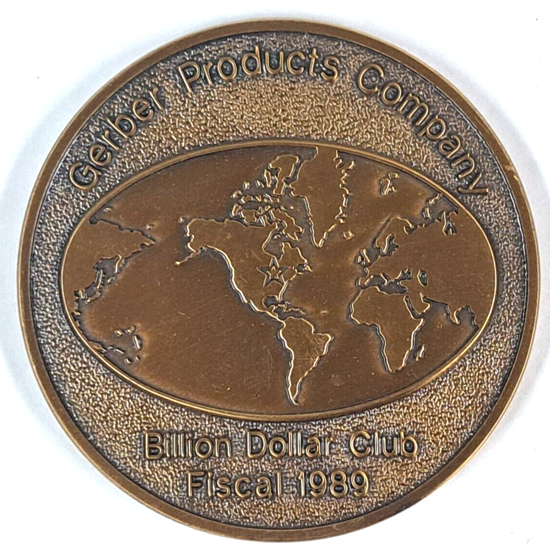 Gerber Products Company Billion Dollar Club Fiscal 1989 metal coin medallion