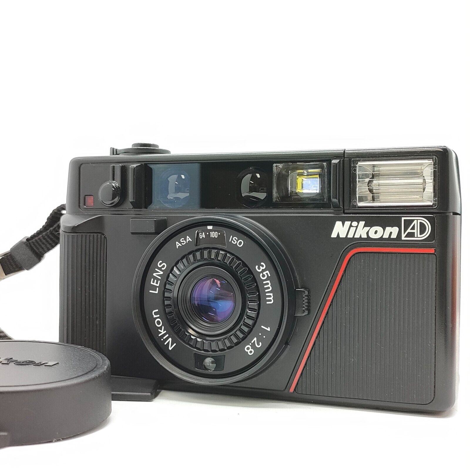 Nikon L35 AD Pikaichi Black 35mm f2.8 Lens Point & Shoot Film Camera  - GOOD