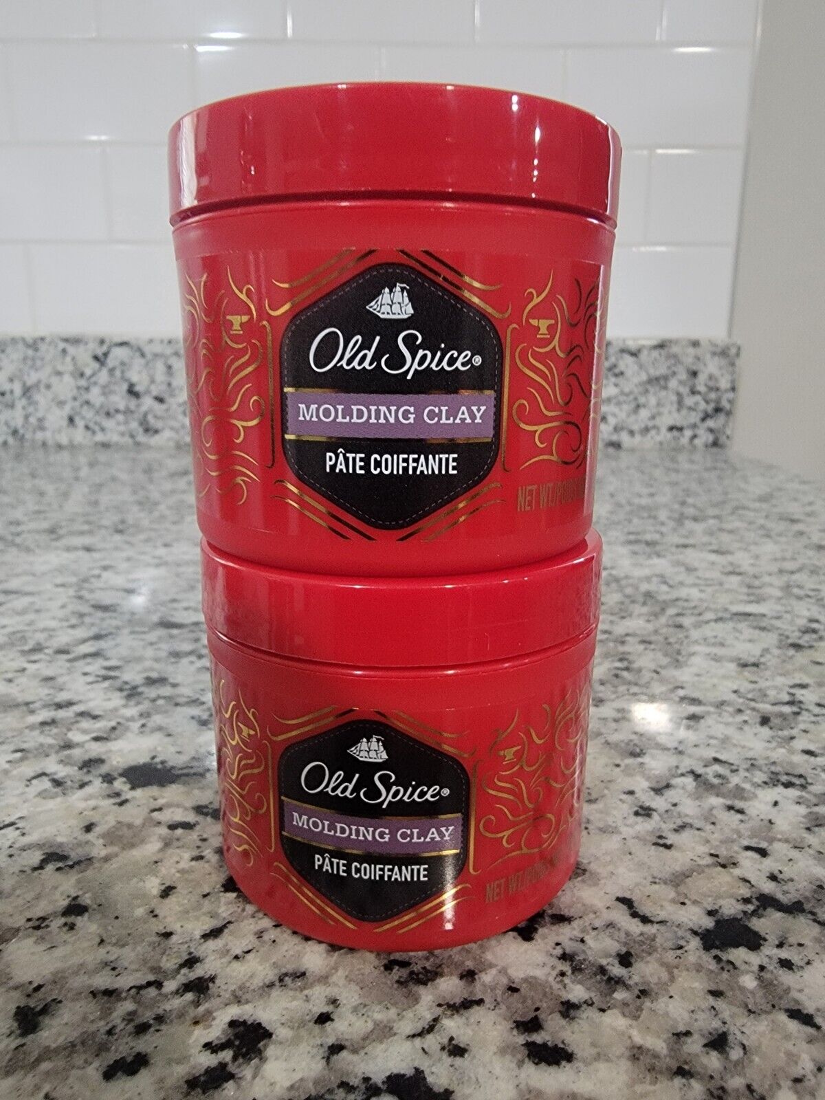 Lot of 2 Old Spice Artisan Molding Clay Sculpting High Hold Matte Finish 2.64 oz